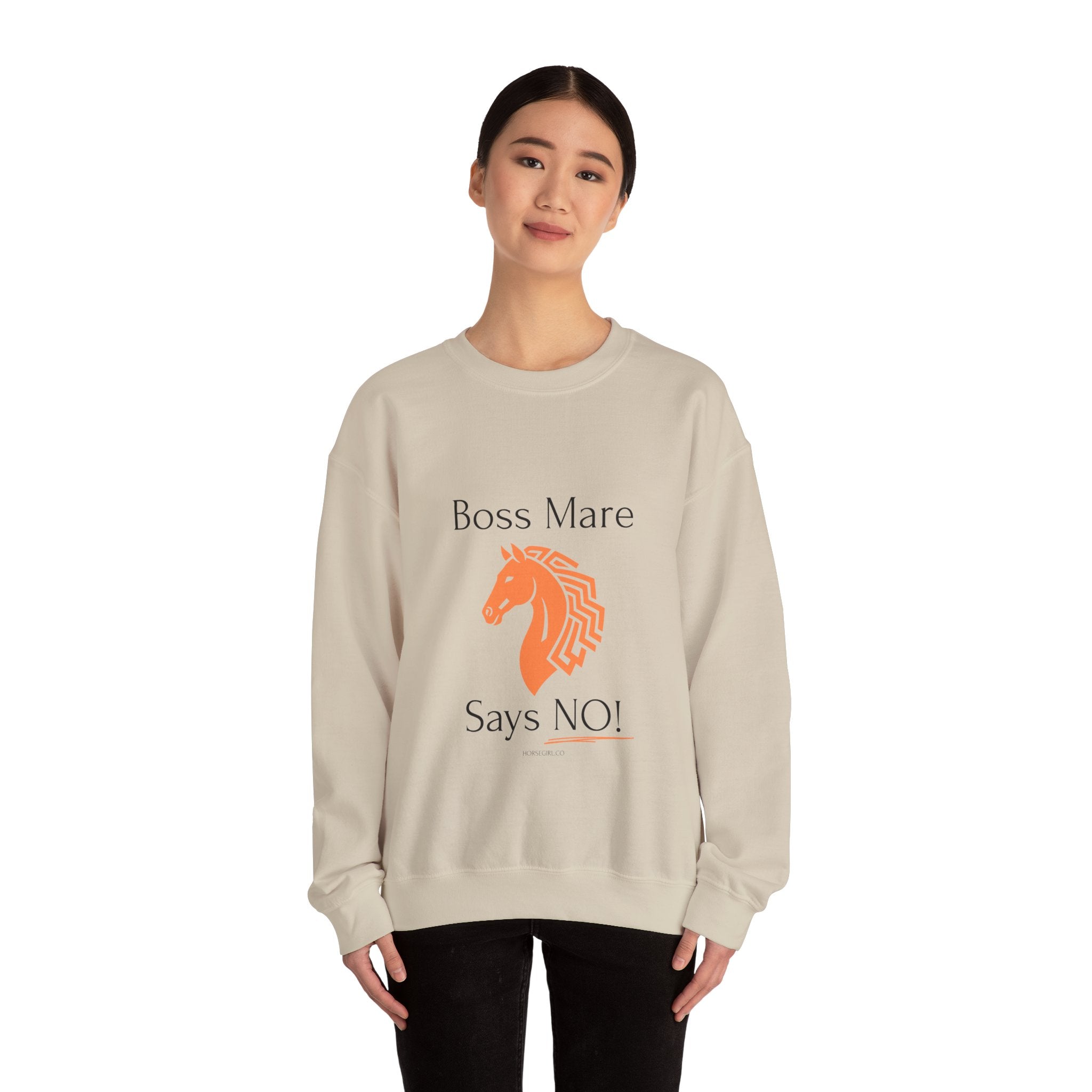 Boss Mare Says NO! Sweatshirt — Funny Horse Lover Crewneck