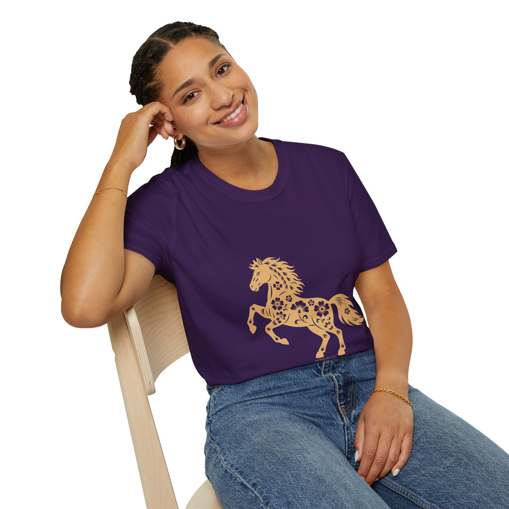 Horse Floral Graphic T-Shirt — Boho Floral Horse Tee