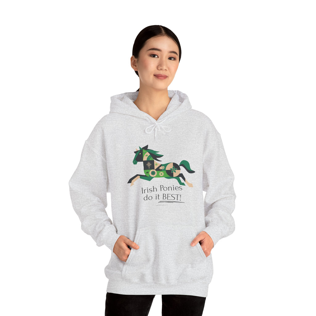 Irish Ponies Do It Best Hoodie — St. Patrick's Day Celtic Pony Sweatshirt
