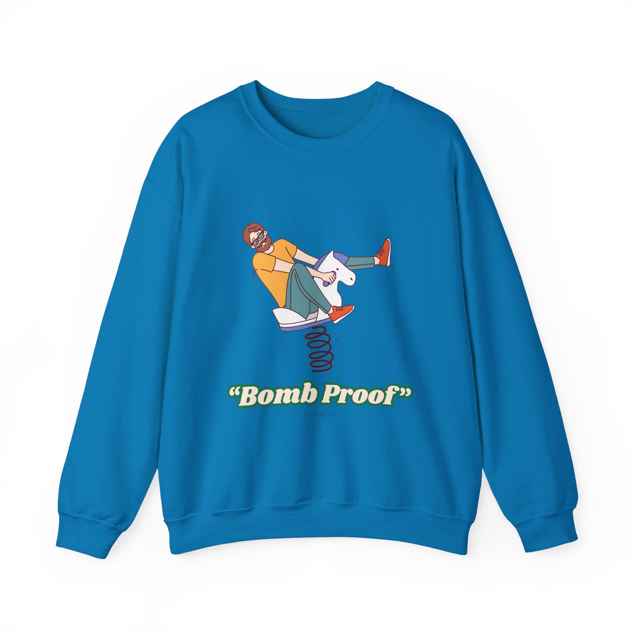 Crewneck Sweatshirt — 'Bomb Proof' Retro Playground Graphic