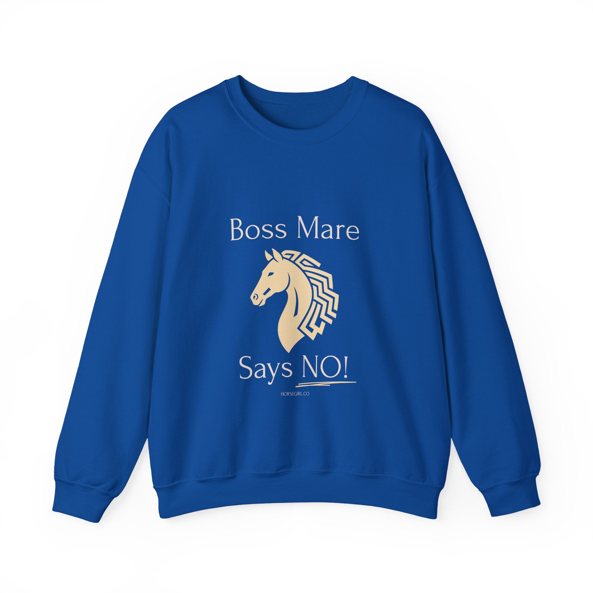 Boss Mare Says NO! Horse Lover Crewneck Sweatshirt