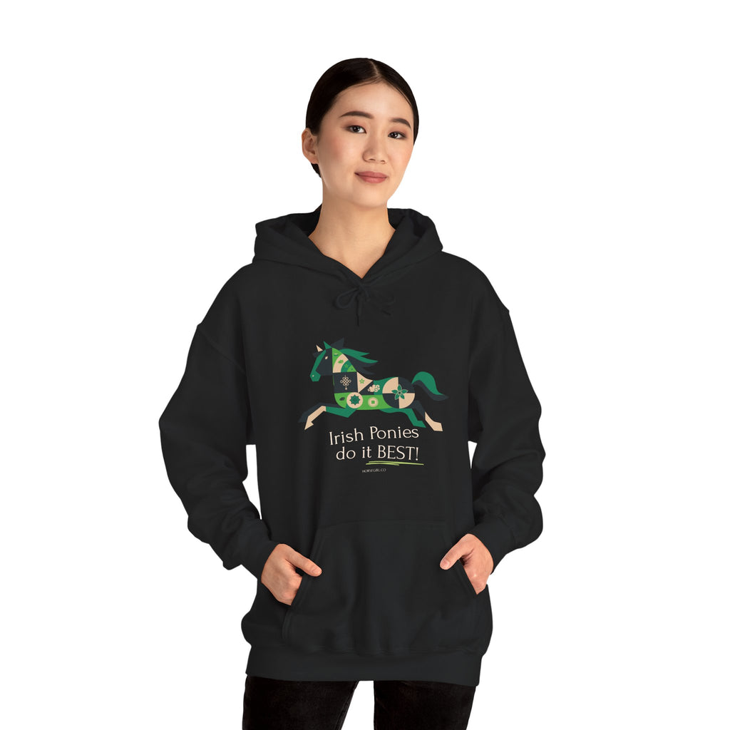 Irish Ponies Do It Best Hoodie — St. Patrick's Day Celtic Pony Sweatshirt