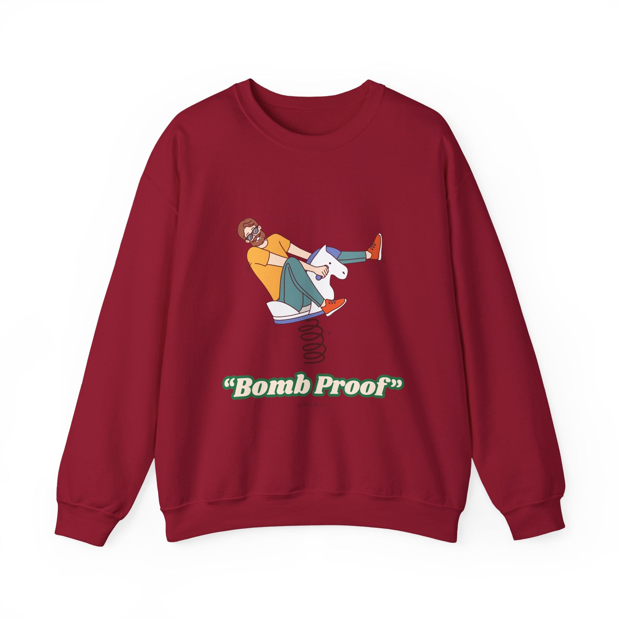 Crewneck Sweatshirt — 'Bomb Proof' Retro Playground Graphic