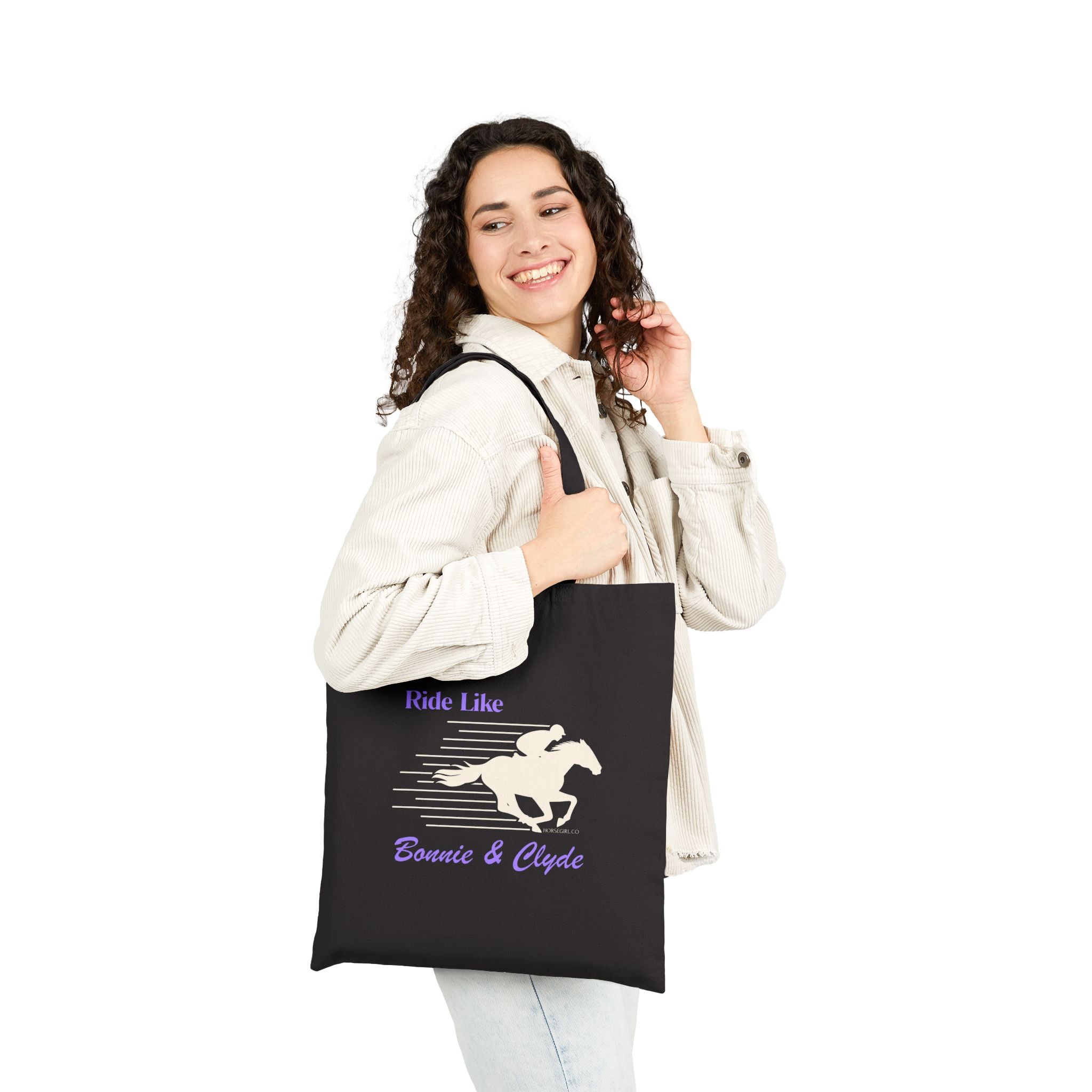 Ride Like Bonnie & Clyde Horse Riding Tote Bag