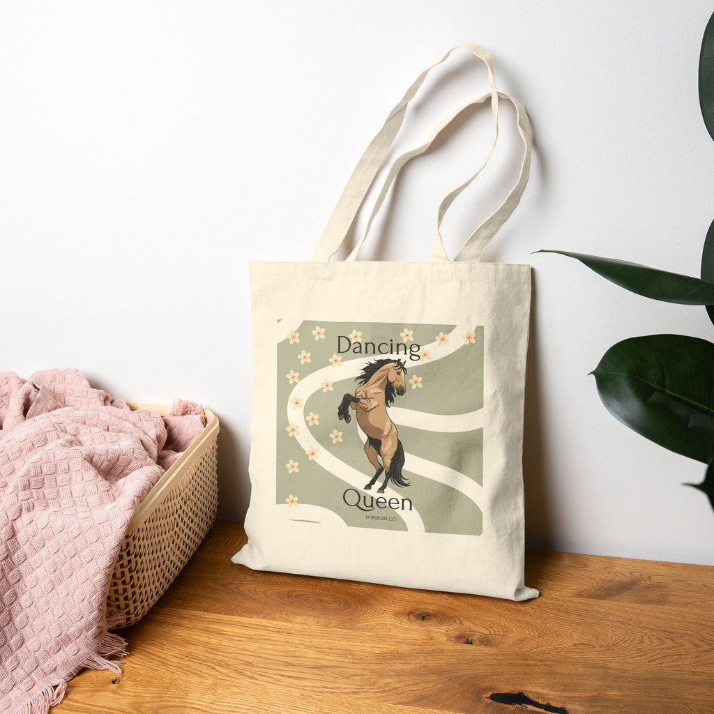 Dancing Queen Horse Canvas Tote Bag