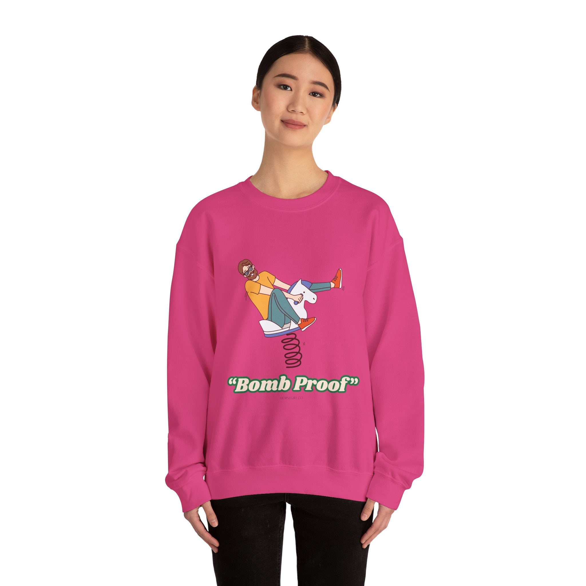 Crewneck Sweatshirt — 'Bomb Proof' Retro Playground Graphic