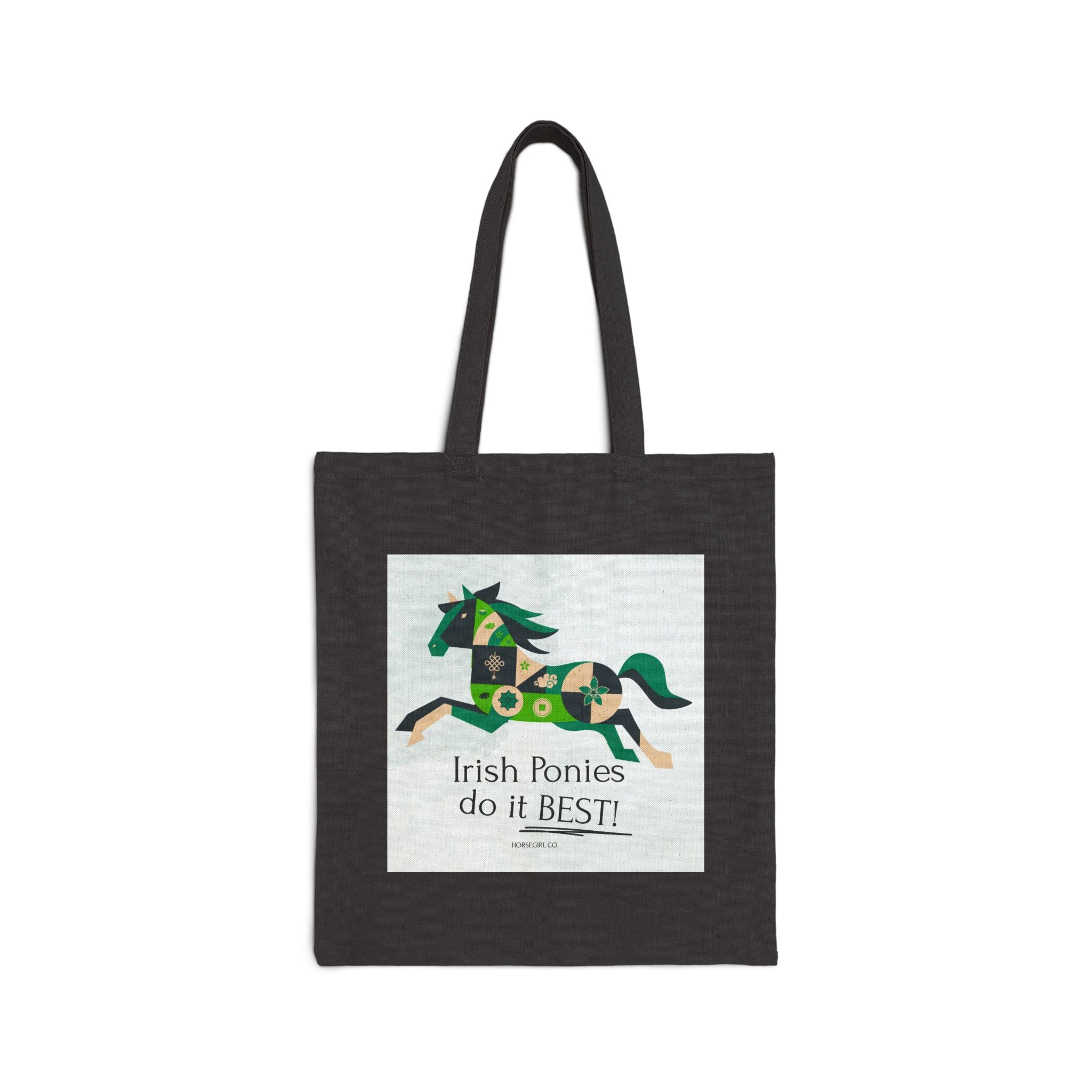 Irish Ponies Do It Best Tote Bag — St. Patrick’s Day Canvas Shopping Tote