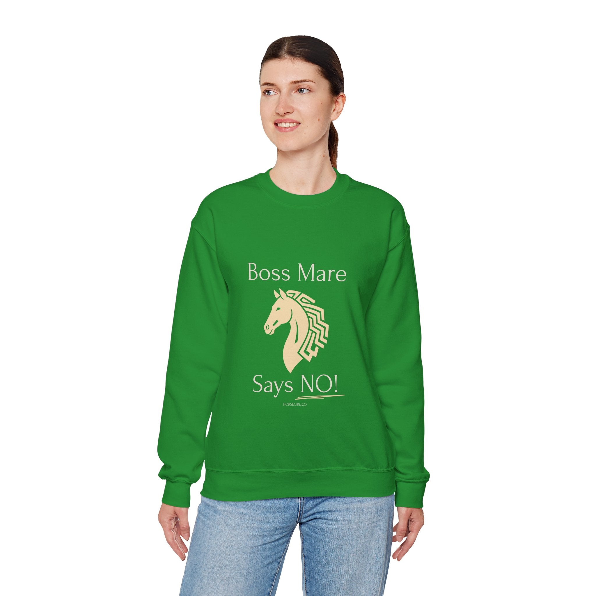 Boss Mare Says NO! Horse Lover Crewneck Sweatshirt