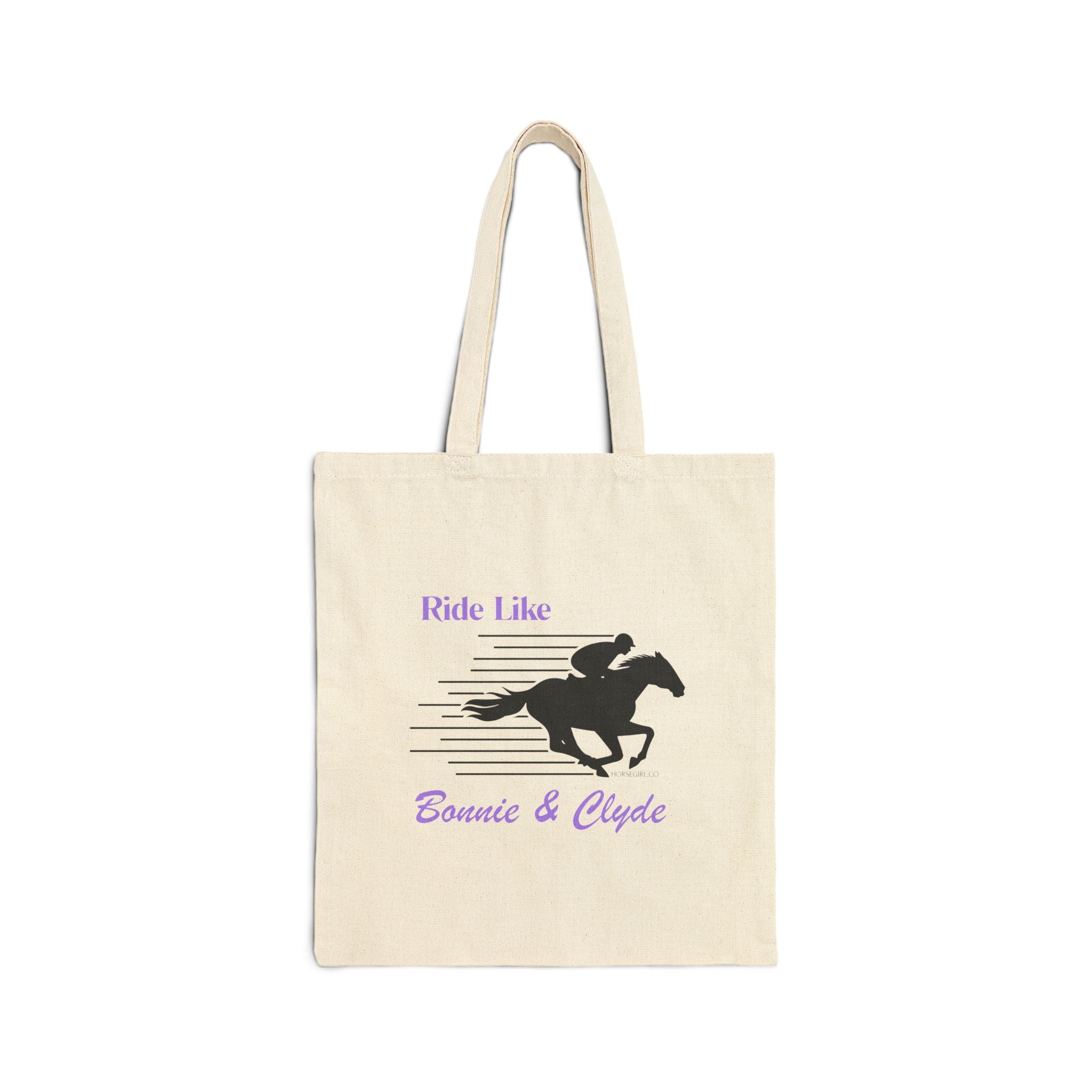 Ride Like Bonnie & Clyde Horse Riding Tote Bag