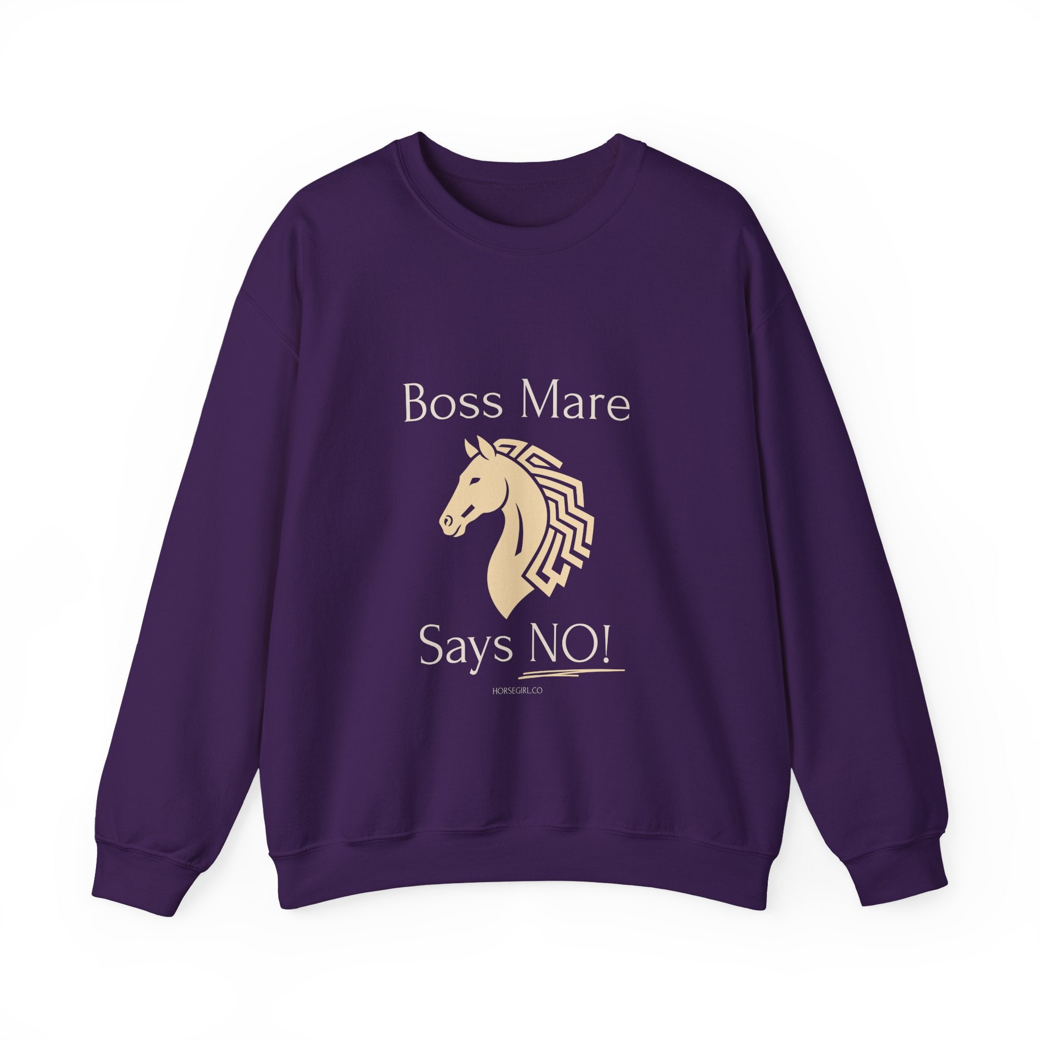 Boss Mare Says NO! Horse Lover Crewneck Sweatshirt