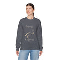 Minimal Gold Horse Outline Crewneck Sweatshirt - Motivational text - Onwards and Upwards