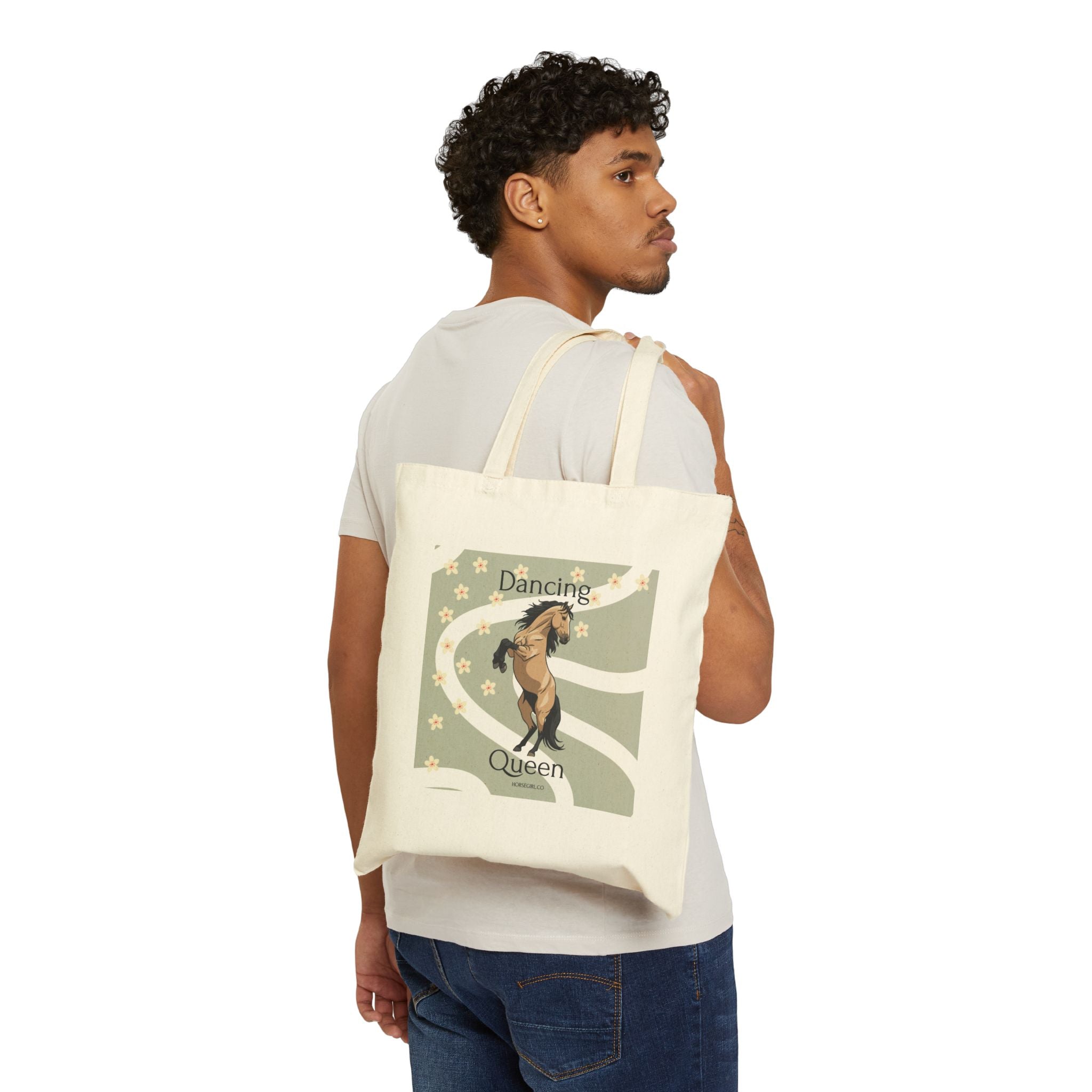 Dancing Queen Horse Canvas Tote Bag