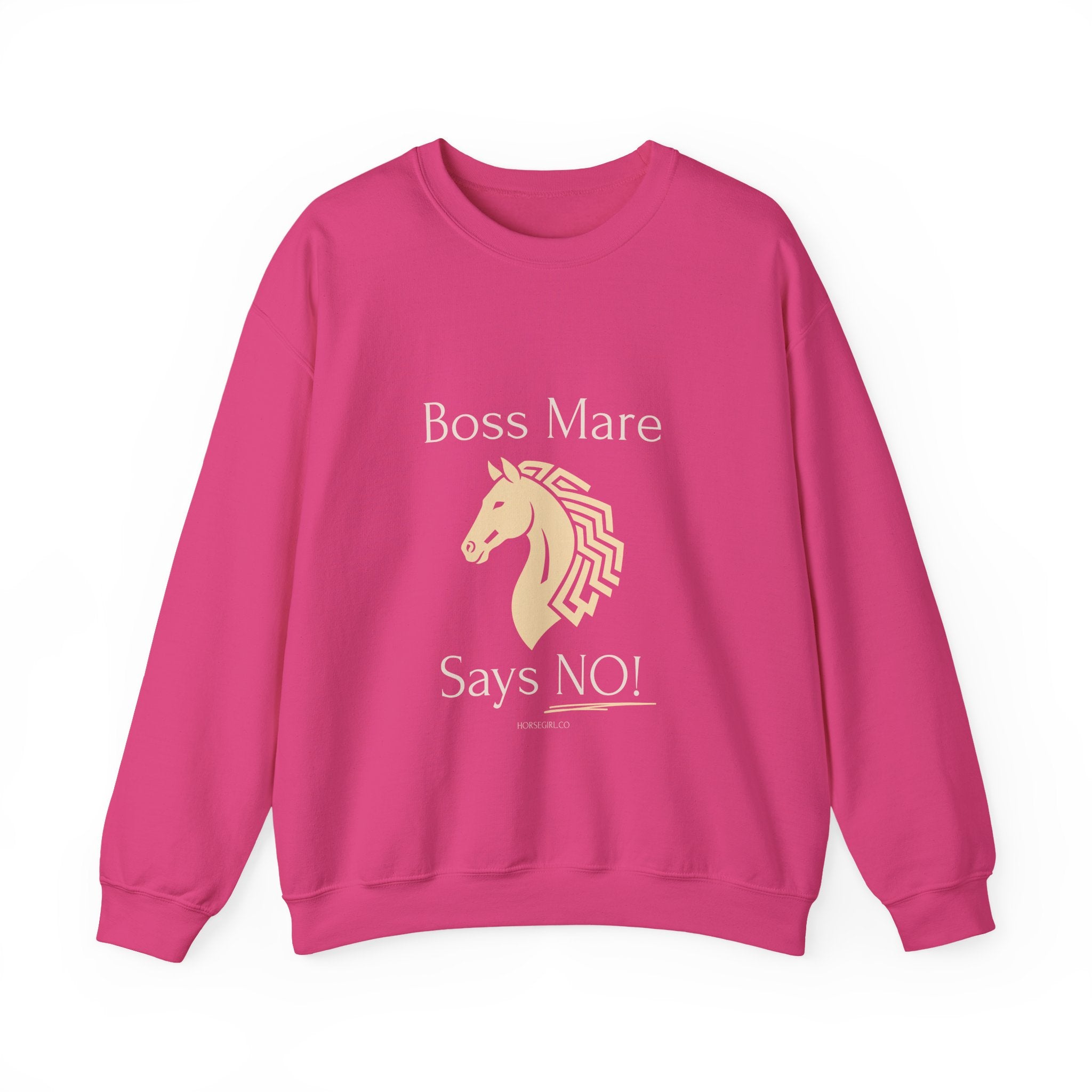 Boss Mare Says NO! Horse Lover Crewneck Sweatshirt