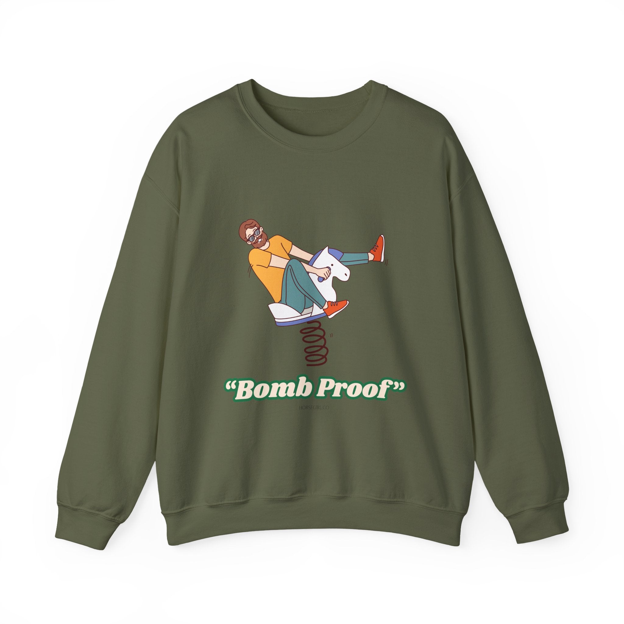 Crewneck Sweatshirt — 'Bomb Proof' Retro Playground Graphic
