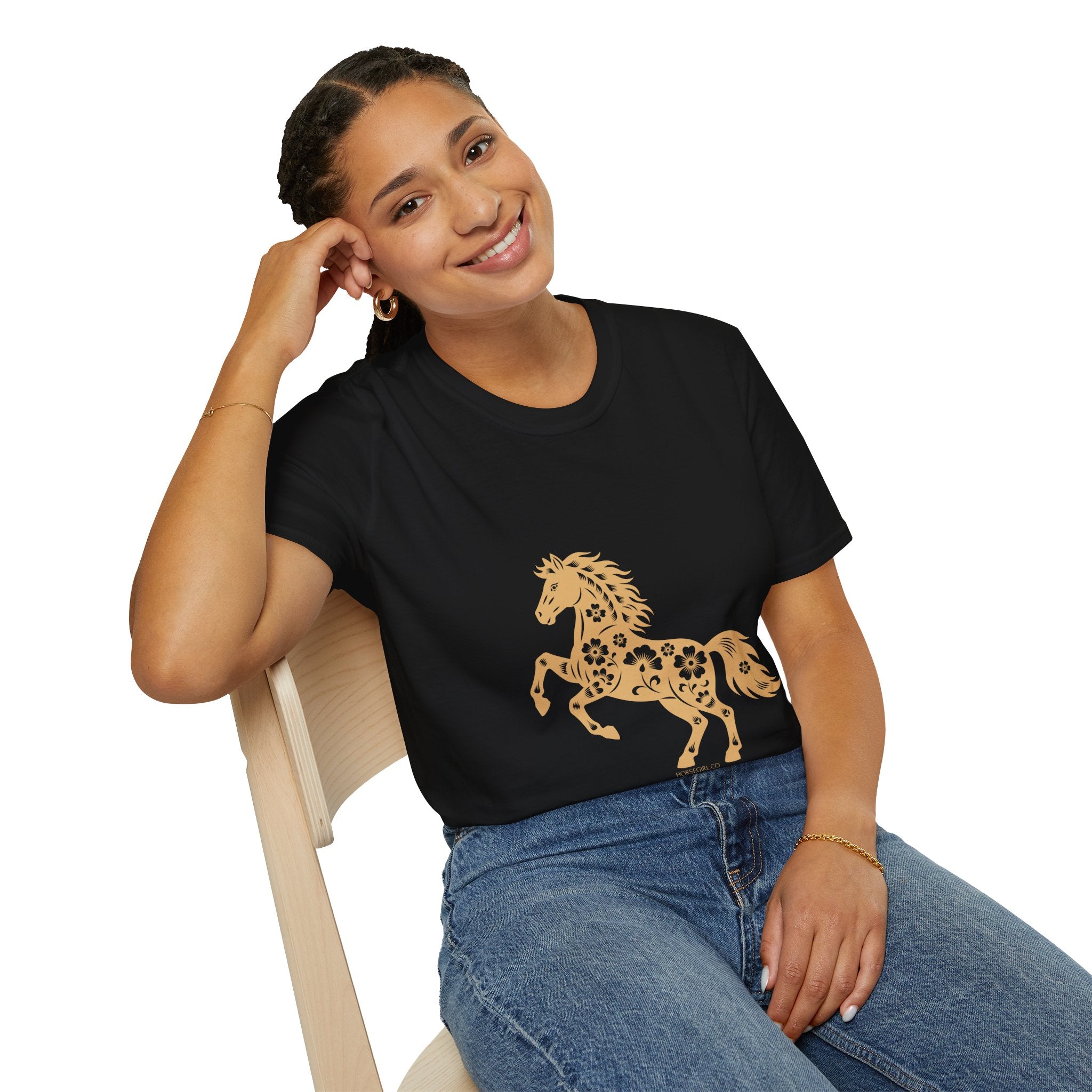 Horse Floral Graphic T-Shirt — Boho Floral Horse Tee