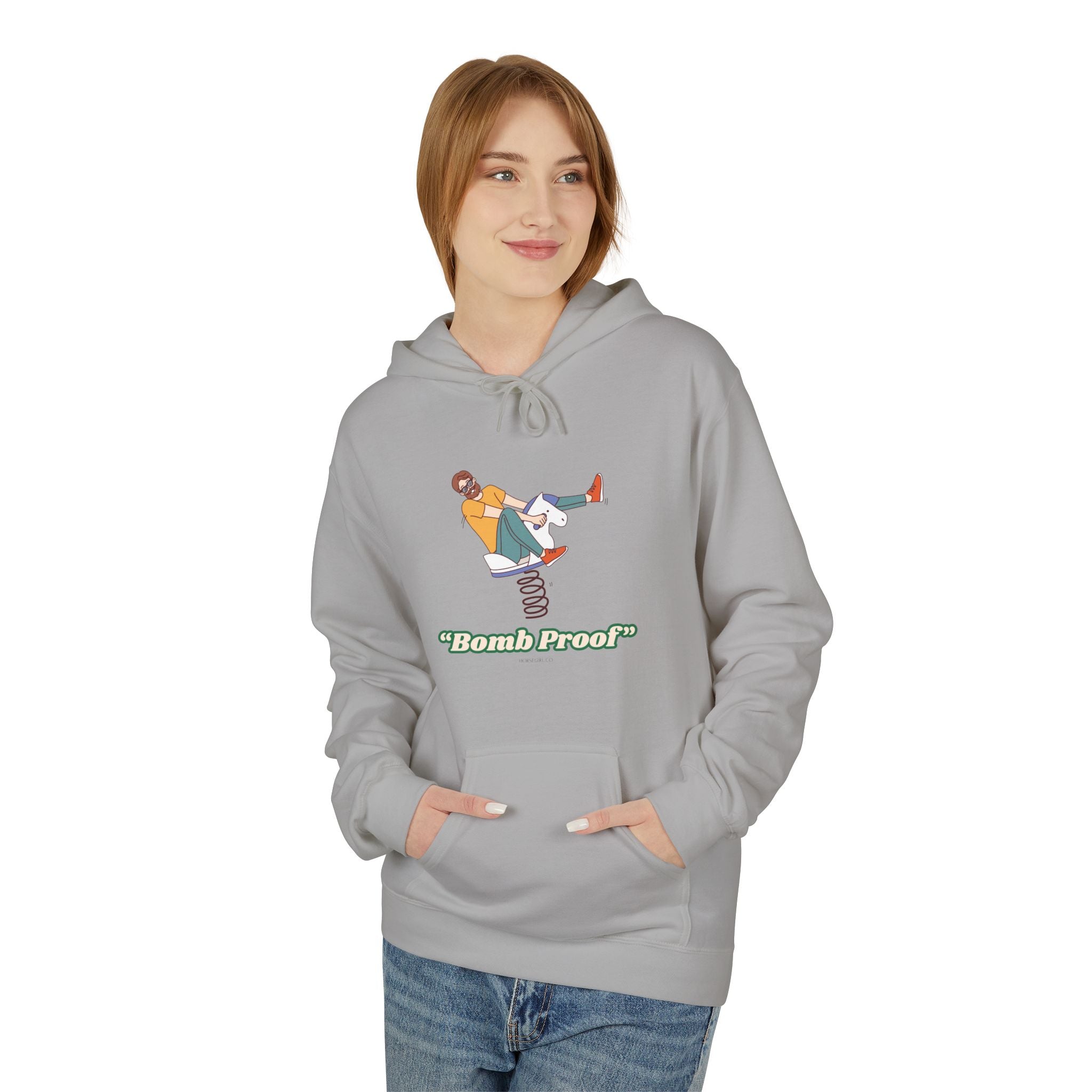 Horse Riding Hoodie — "Bomb Proof" Pony - Retro Skate Graphic Hoodie