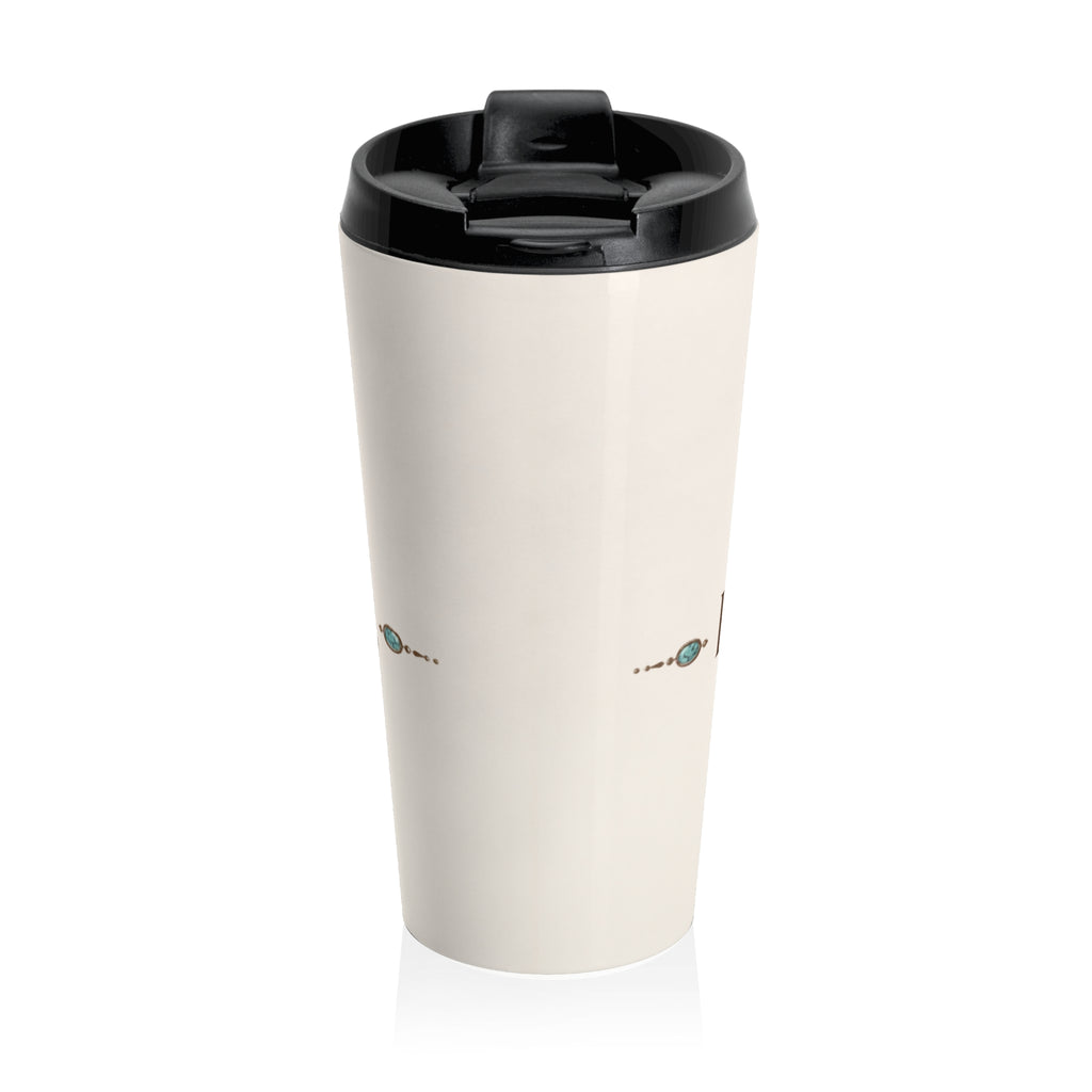 Horsegirl Stainless Steel Travel Mug — Insulated Equestrian Coffee Tumbler with Horse Sketch