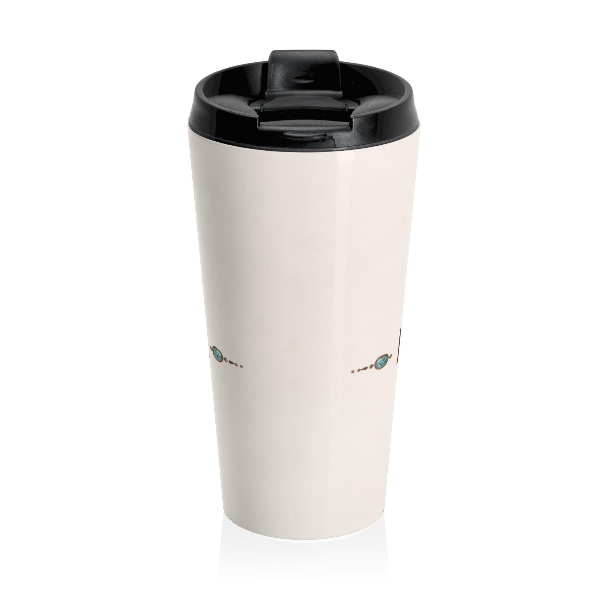 Horsegirl Stainless Steel Travel Mug — Insulated Equestrian Coffee Tumbler with Horse Sketch