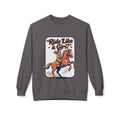 Ride Like a Girl Sweatshirt — Retro Girl Horse Riding Crewneck
