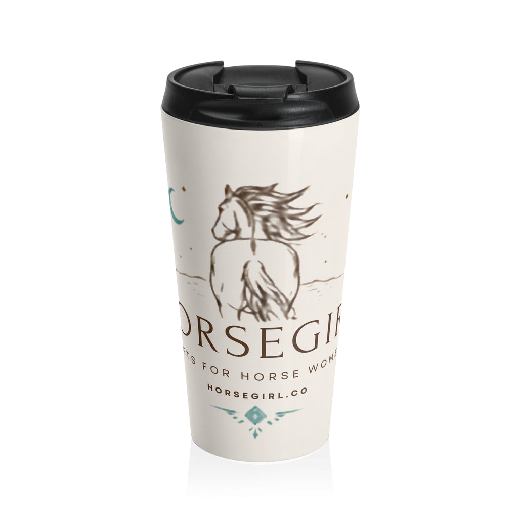 Horsegirl Stainless Steel Travel Mug — Horse Lover Travel Tumbler
