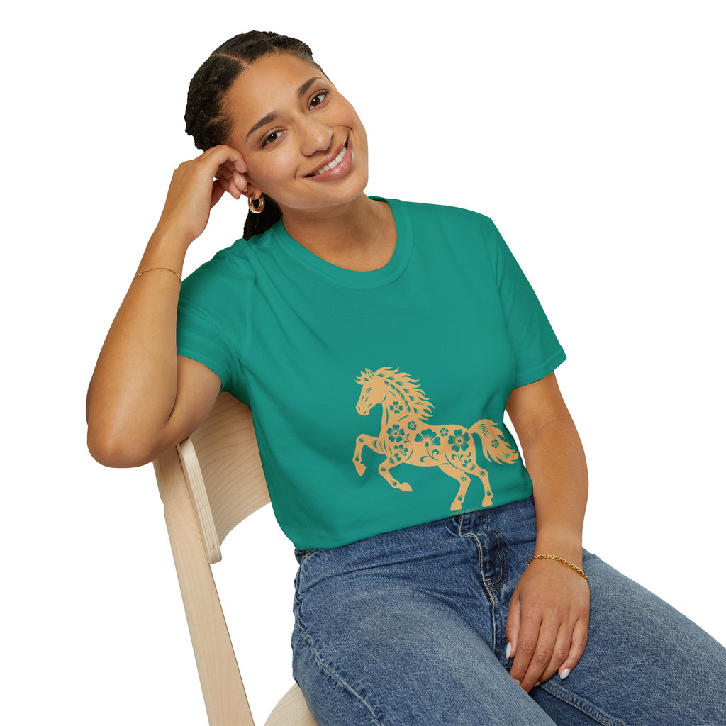 Horse Floral Graphic T-Shirt — Boho Floral Horse Tee