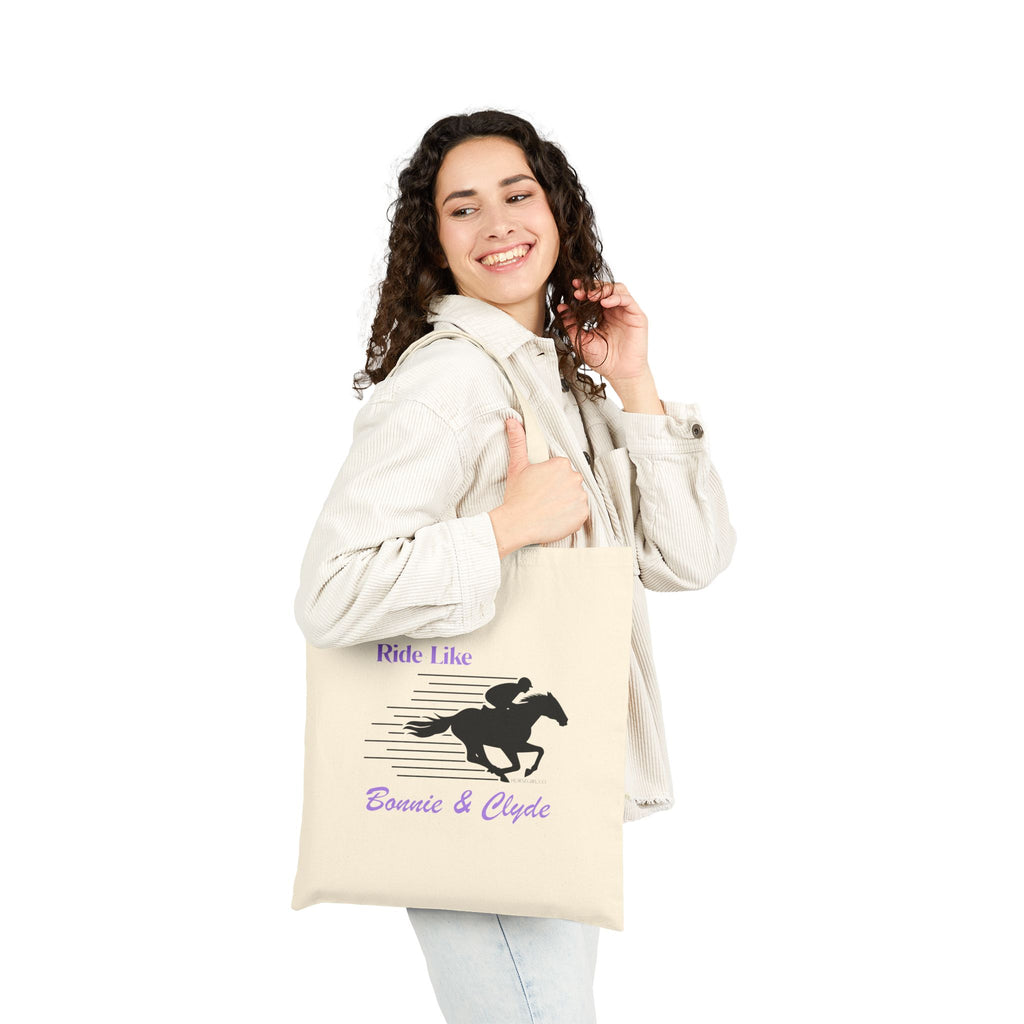 Ride Like Bonnie & Clyde Horse Riding Tote Bag