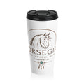 Horsegirl Stainless Steel Travel Mug — Horse Head Logo Insulated Coffee Tumbler