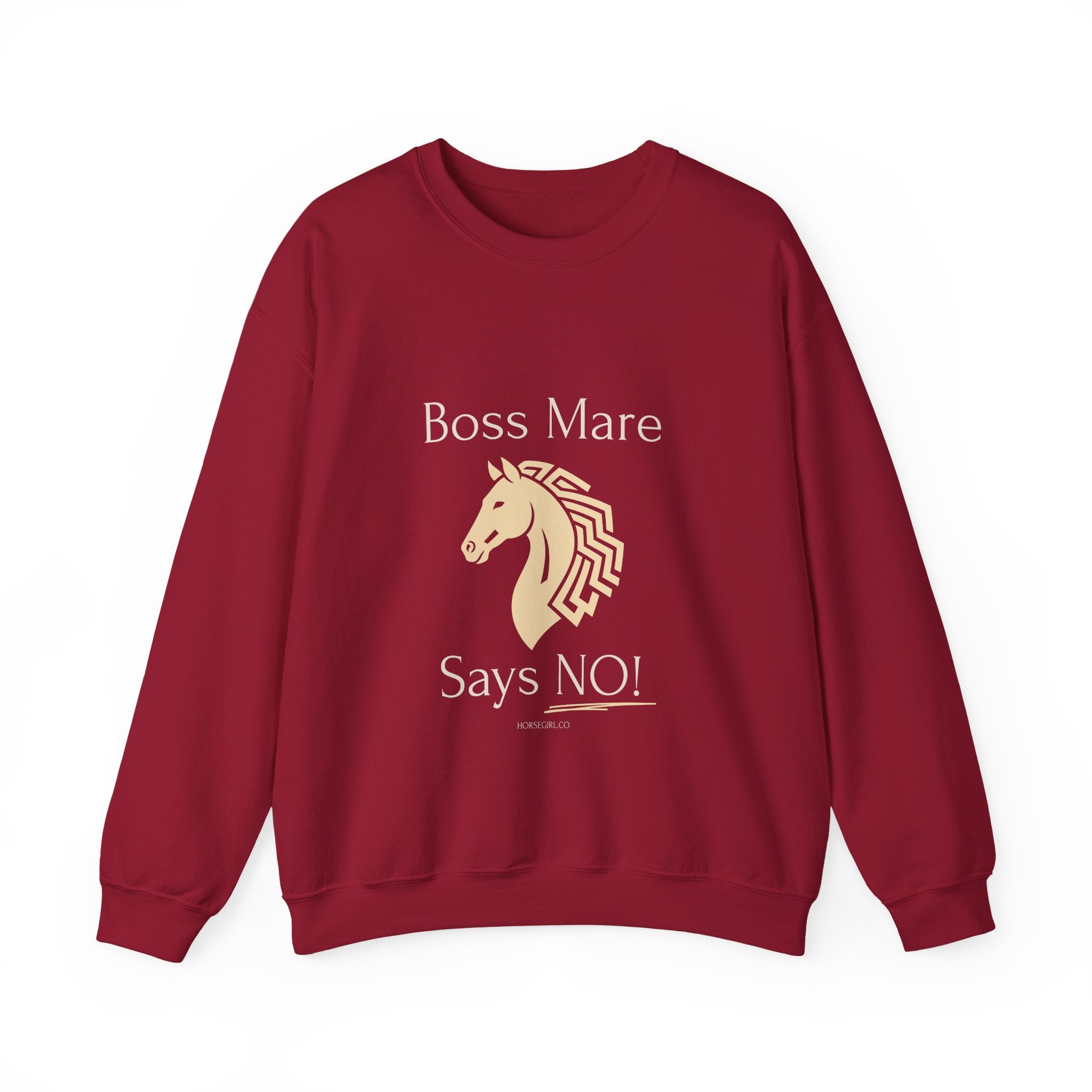 Boss Mare Says NO! Horse Lover Crewneck Sweatshirt