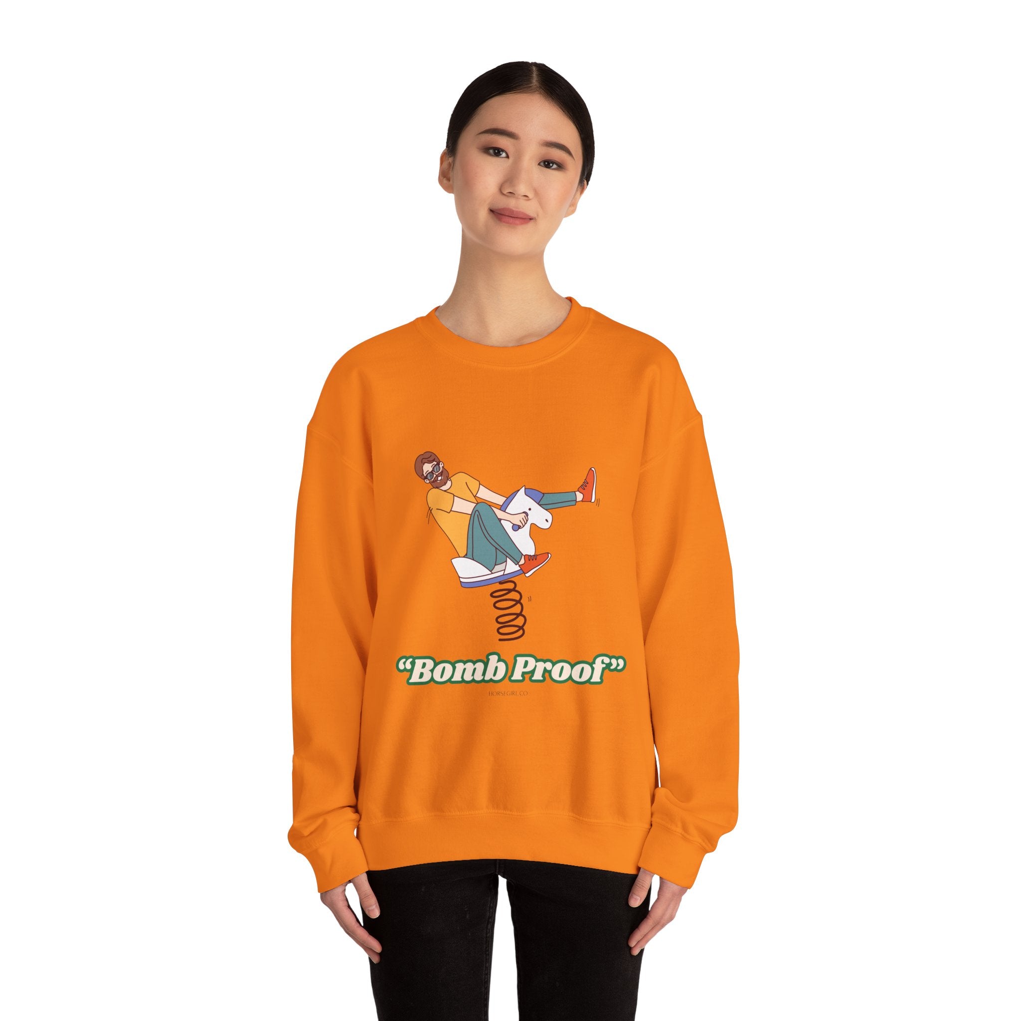 Crewneck Sweatshirt — 'Bomb Proof' Retro Playground Graphic