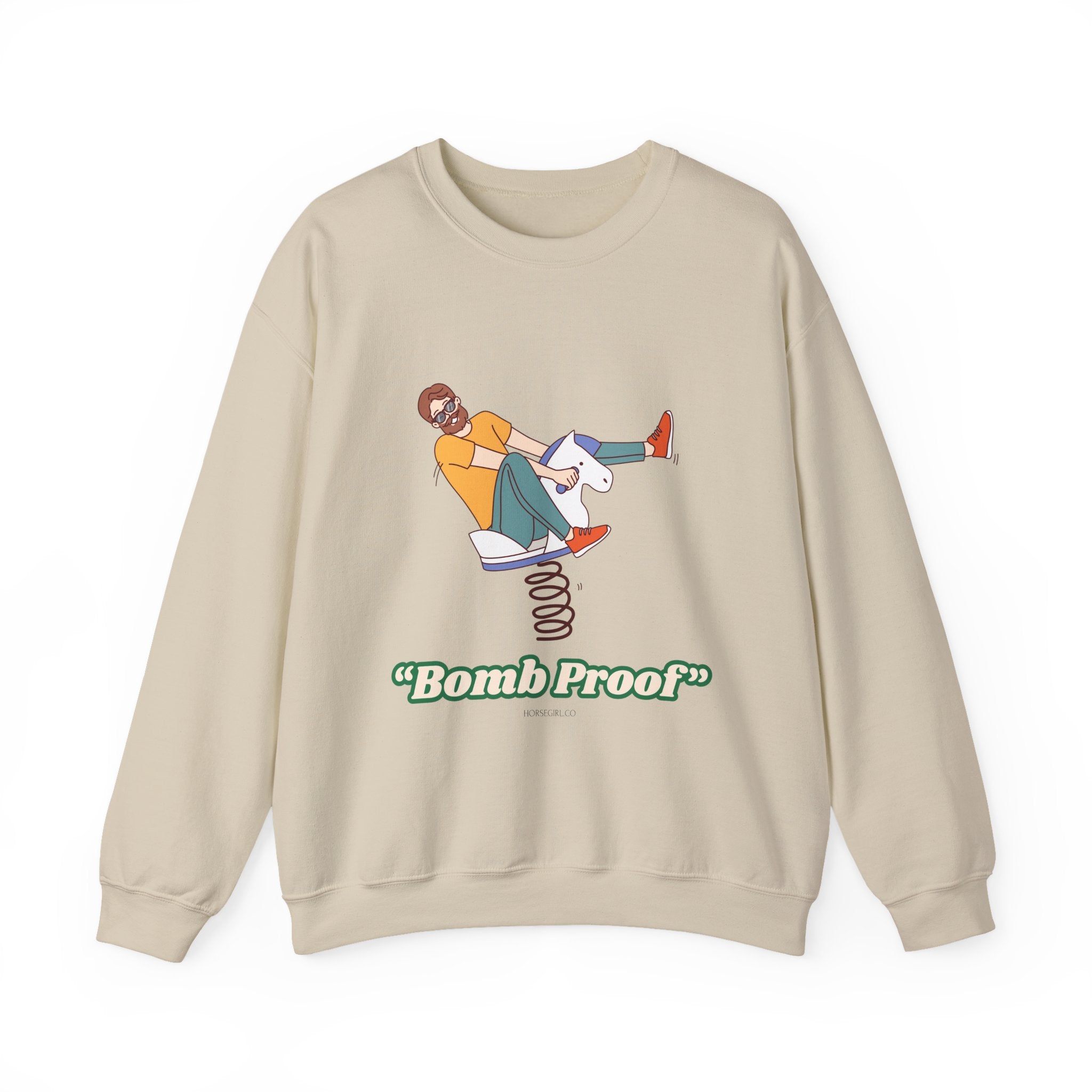 Crewneck Sweatshirt — 'Bomb Proof' Retro Playground Graphic
