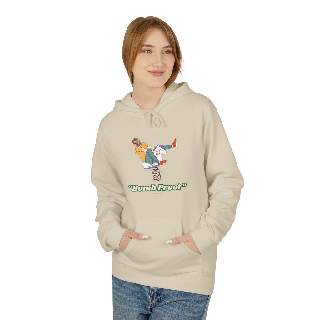 Horse Riding Hoodie — "Bomb Proof" Pony - Retro Skate Graphic Hoodie