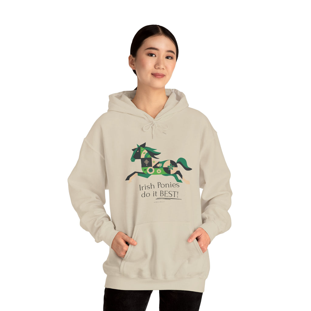 Irish Ponies Do It Best Hoodie — St. Patrick's Day Celtic Pony Sweatshirt