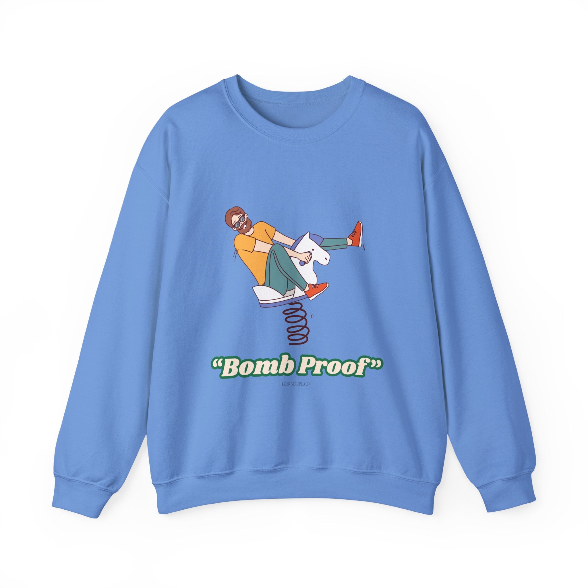 Crewneck Sweatshirt — 'Bomb Proof' Retro Playground Graphic