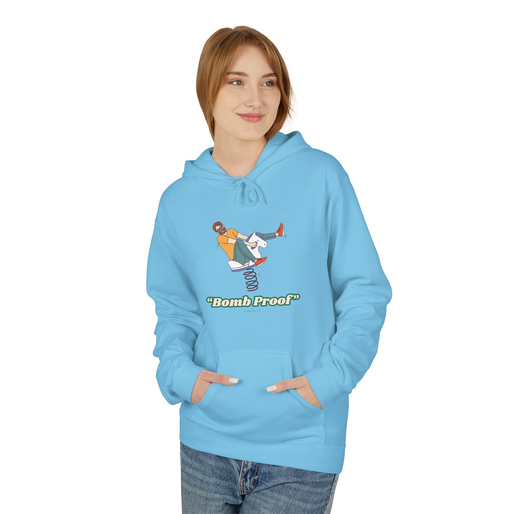 Horse Riding Hoodie — "Bomb Proof" Pony - Retro Skate Graphic Hoodie