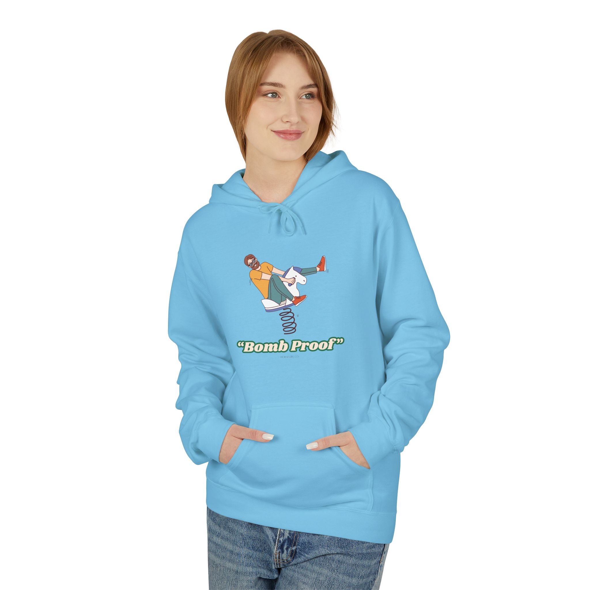 Horse Riding Hoodie — "Bomb Proof" Pony - Retro Skate Graphic Hoodie