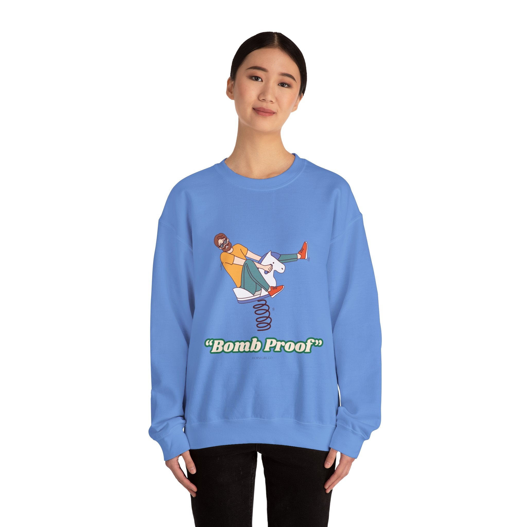 Crewneck Sweatshirt — 'Bomb Proof' Retro Playground Graphic