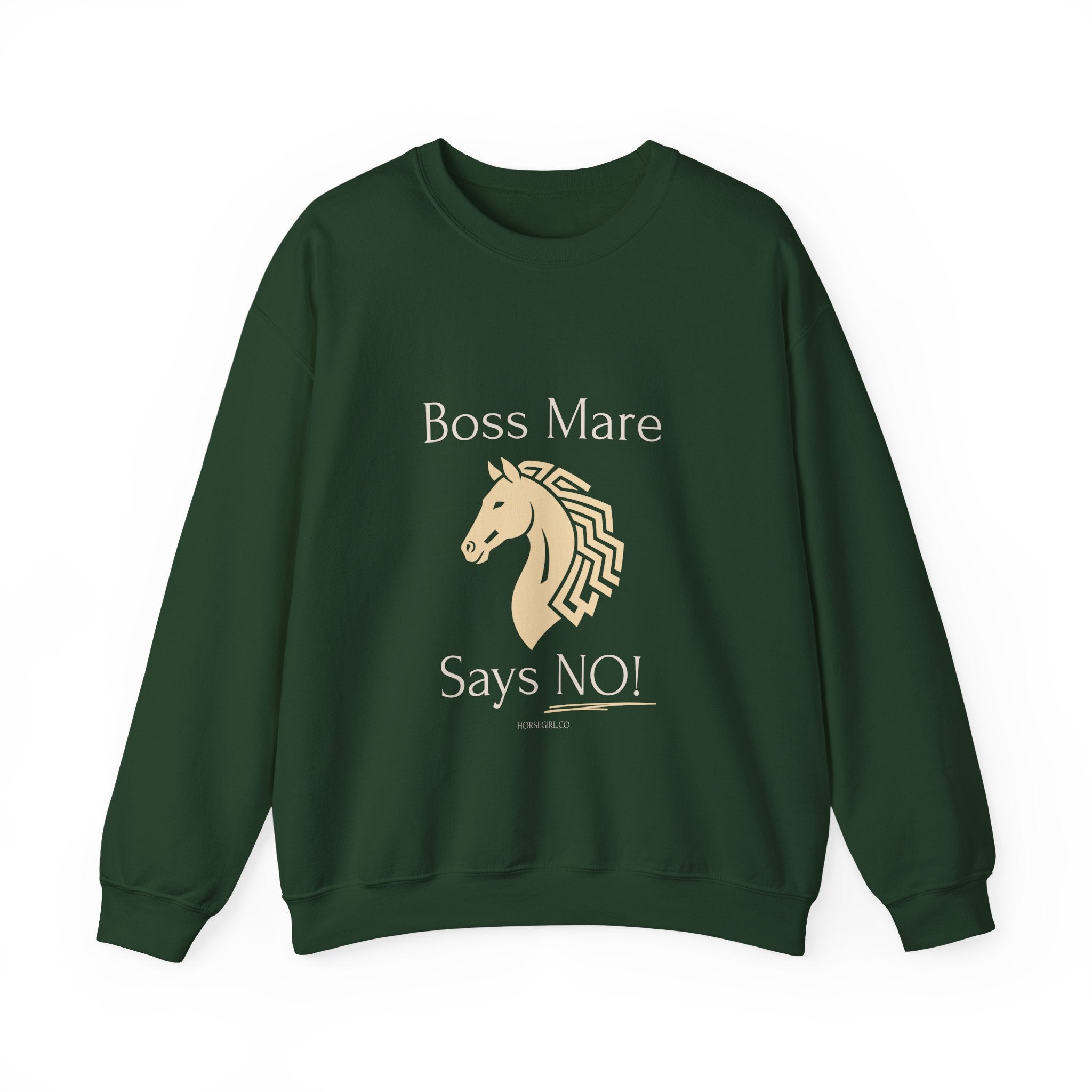Boss Mare Says NO! Horse Lover Crewneck Sweatshirt
